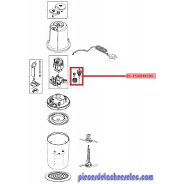 Pignons Crantées Noir et Blanc pour Mini Hachoir Moulinex