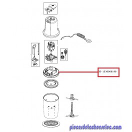 Demi Boitier Inférieur Noir pour Mini Hachoir Moulinex Demi Boitier Inférieur Noir pour Mini Hachoir Moulinex