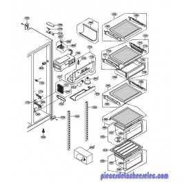 Ensemble Clayette Frigo 230-240V pour Réfrigérateur LG Ensemble Clayette Frigo 230-240V pour Réfrigérateur LG