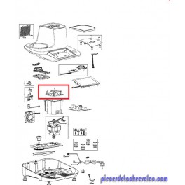 Carter Supérieur Moteur pour Robot Chauffant Moulinex 
