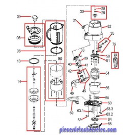 JEU DE LAMES PR384A pour Blender PR384A RIVIERA ET BAR JEU DE LAMES PR384A pour Blender PR384A RIVIERA ET BAR