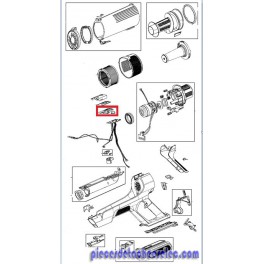 Guide Lumineux + Bouton Noir pour Aspirateur à Main X-FORCE FLEX9.60 ROWENTA