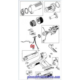 Bouton Verrou Bac + Ressort pour Aspirateur à Main X-FORCE FLEX9.60 ROWENTA Bouton Verrou Bac + Ressort pour Aspirateur à Main X-FORCE FLEX9.60 ROWENTA