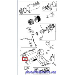 Crochet Bac Séparateur Noir pour Aspirateur à Main X-FORCE FLEX9.60 ROWENTA Crochet Bac Séparateur Noir pour Aspirateur à Main X-FORCE FLEX9.60 ROWENTA