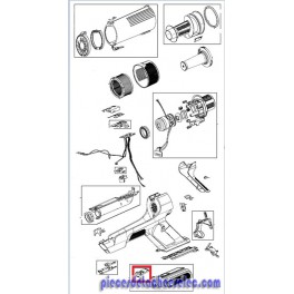 Bouton Verrou Batterie Gris pour Aspirateur à Main X-FORCE FLEX9.60 ROWENTA