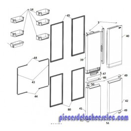 Joint de Porte Congélateur pour Réfrigérateur WHIRLPOOL Joint de Porte Congélateur pour Réfrigérateur WHIRLPOOL