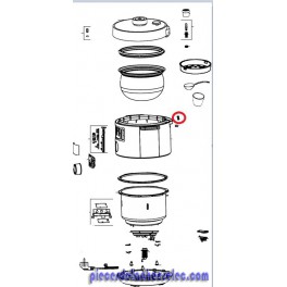 Cache pour Cuiseur Turbo Cuisine MOULINEX