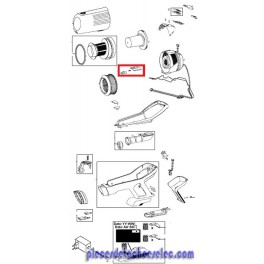 Bouton Verrou Bac Gris pour aspirateur Rowenta X-Force Flex 11.60 Bouton Verrou Bac Gris pour aspirateur Rowenta X-Force Flex 11.60