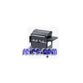 Barbecue GAZ SELECT 4 EXS - Grille + plancha réversible fonte - Réchaud latéral