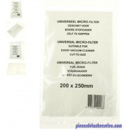 Microfiltre Universelle 200x 250 mm pour Aspirateur Miele