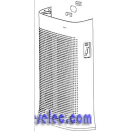 Demi Boitier Avant Blanc pour Purificateur d'Air NANOCAPTUR ROWENTA Demi Boitier Avant Blanc pour Purificateur d'Air NANOCAPTUR ROWENTA