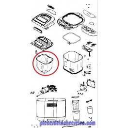 Cuve pour Machine à Pain Pain Doré Plaisir Délices Moulinex Cuve pour Machine à Pain Pain Doré Plaisir Délices Moulinex