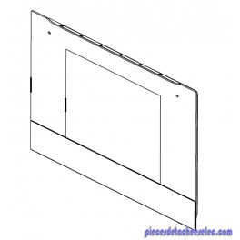 Vitre extérieur four 592X47 en inox pour four Faure