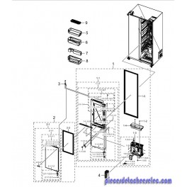 Porte Réfrigérateur Droit pour Réfrigérateur SAMSUNG Porte Réfrigérateur Droit pour Réfrigérateur SAMSUNG