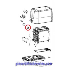 Bouton x2 pour Grille Pain Moulinex Bouton x2 pour Grille Pain Moulinex