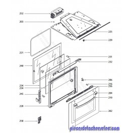 Vitre Extérieur de  Porte pour Four Sauter