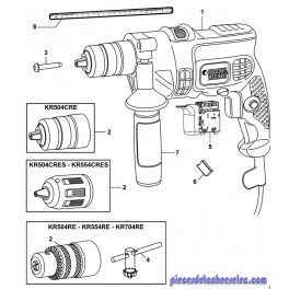 Ensemble Interrupteur pour Perseuse BLACK & DECKER Ensemble Interrupteur pour Perseuse BLACK & DECKER