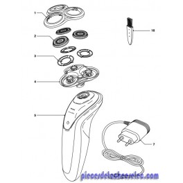 Supports de Tête Rasoirs pour Rasoir PHILIPS