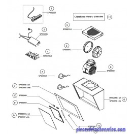 Moteur Complet pour Hotte AIRLUX Moteur Complet pour Hotte AIRLUX