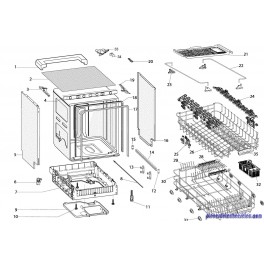 Panier Inferieur Medium 60cm pour Lave Vaisselle INDESIT Panier Inferieur Medium 60cm pour Lave Vaisselle INDESIT