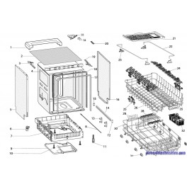 Panier Superieur pour Lave Vaisselle INDESIT