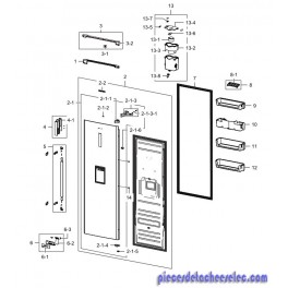 Poignée pour Réfrigérateur RR35H6500SA Samsung Poignée pour Réfrigérateur RR35H6500SA Samsung