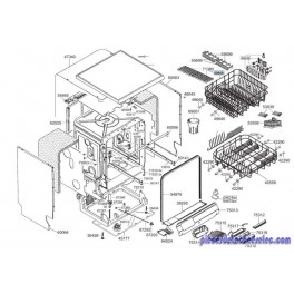 Groupe Panier Supérieur pour Lave Vaisselle SMEG Groupe Panier Supérieur pour Lave Vaisselle SMEG