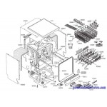 Groupe Panier Supérieur pour Lave Vaisselle SMEG