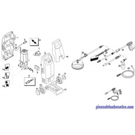 Sortie Ensemble Poignée pour Nettoyeur Haute Pression BLACK DECKER Sortie Ensemble Poignée pour Nettoyeur Haute Pression BLACK DECKER