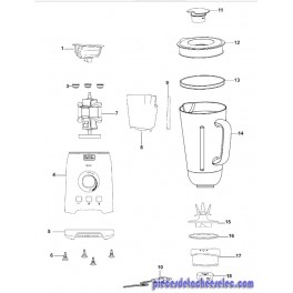 Sortie Entrée Moteur pour Mixeur Blender BLACK & DECKER
