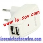 Adaptateur secteur / 2 X USB Konig