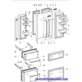 Joint Porte Réfrigérateur 4D Droite 355x957 pour Refrigérateur HOTPOINT Joint Porte Réfrigérateur 4D Droite 355x957 pour Refrigérateur HOTPOINT
