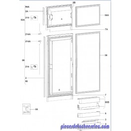 Serrure de Porte Compléte pour Réfrigérateur Dometic Serrure de Porte Compléte pour Réfrigérateur Dometic