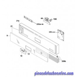 Tableau de Bord Complet pour Lave Vaisselle ROSIERES Tableau de Bord Complet pour Lave Vaisselle ROSIERES