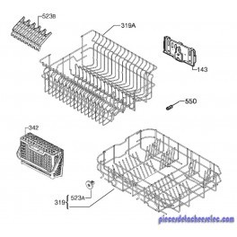 Panier Supérieur Gris pour Lave Vaisselle IKEA Panier Supérieur Gris pour Lave Vaisselle IKEA
