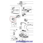 Roue droite pour moteur pour aspirateur rowenta