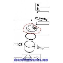 Couvercle inox et satin pour cocotte tefal 6L Couvercle inox et satin pour cocotte tefal 6L