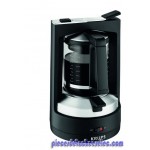 CAFETIERE PRESSION NOIR INOX 12 TASSES KRUPS
