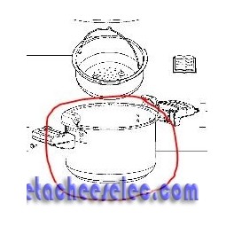 Cuv en inox 4.5L pour autocuiseur SEB Cuv en inox 4.5L pour autocuiseur SEB