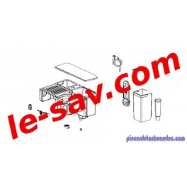 Reservoir cafetiere complet pour expresso combi XP2280 de krups