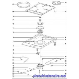 Couvercle Bruleur Intérieur pour Table de Cuisson MIELE Couvercle Bruleur Intérieur pour Table de Cuisson MIELE