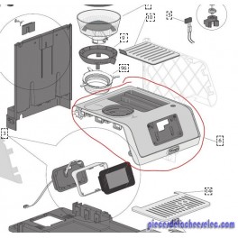 ENSEMBLE COUVERCLE pour cafetière delonghi 