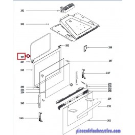 Joint Pyrolise Tresse Chassis Ailics pour Four BRANDT