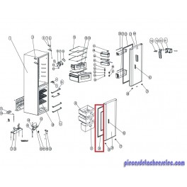 Joint de Porte Congelateurpour Refrigerateur CURTISS / VALBERG Joint de Porte Congelateurpour Refrigerateur CURTISS / VALBERG
