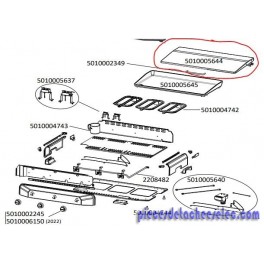 COUVERCLE - INOX - (AVEC POIGNEE), BIELLETTES ET SUPPORTS pour plancha campingaz