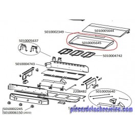 PLAQUE DE CUISSON FONTE EMAILLEE AVEC 4 VIS SUPPORT - BRILLANTE pour plancha campingaz