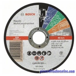 Disque à Couper Droit Rapido Multi Construction pour Meuleuse BOSCH Disque à Couper Droit Rapido Multi Construction pour Meuleuse BOSCH