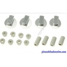 Lot de 4 Manettes Universel Argent 