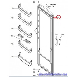 Porte de Réfrigérateur pour Réfrigérateur LADEN Porte de Réfrigérateur pour Réfrigérateur LADEN
