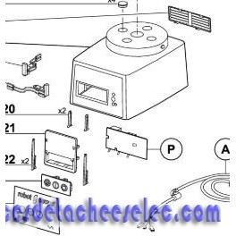 ENSEMBLE SUPPORT MOTEUR GRIS pour Robot coupe 